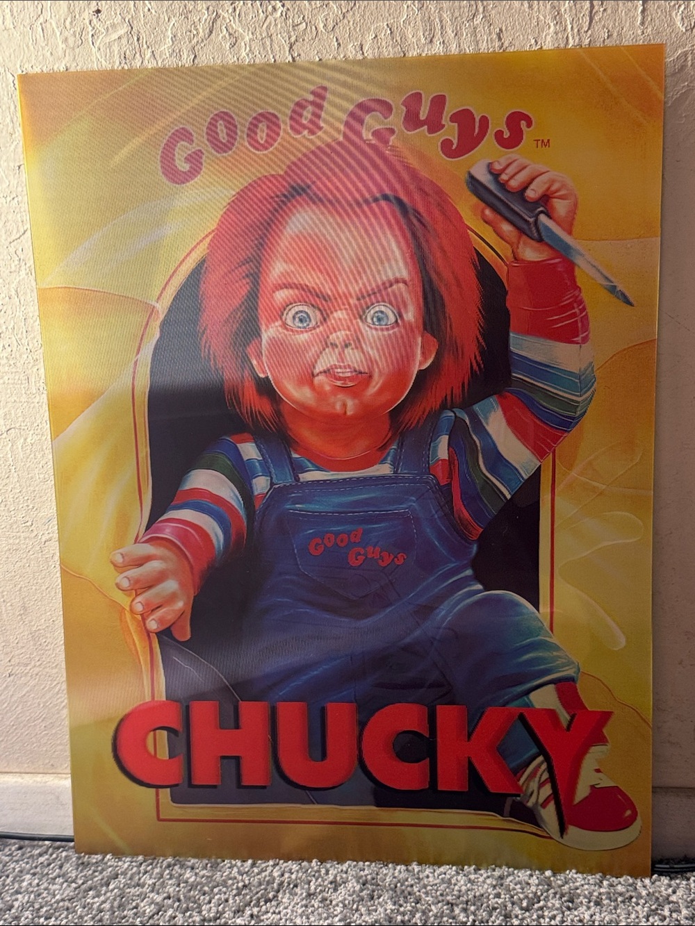 Chucky Scary Movie Holographic 3D Poster Wall Art